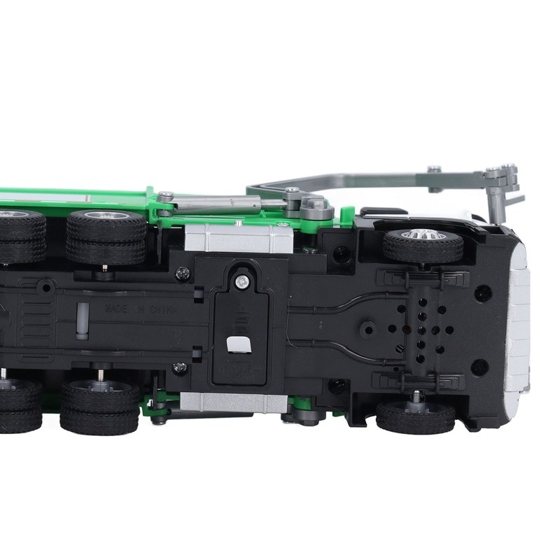 1:32 Garbage Truck Toy with Dumpster 4 Trash Bins Friction