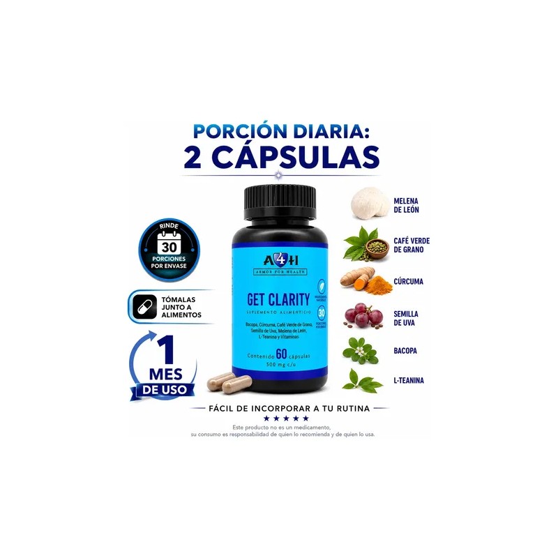 Melena De León Bacopa 60 Cáps Cafe Verde Teanina B