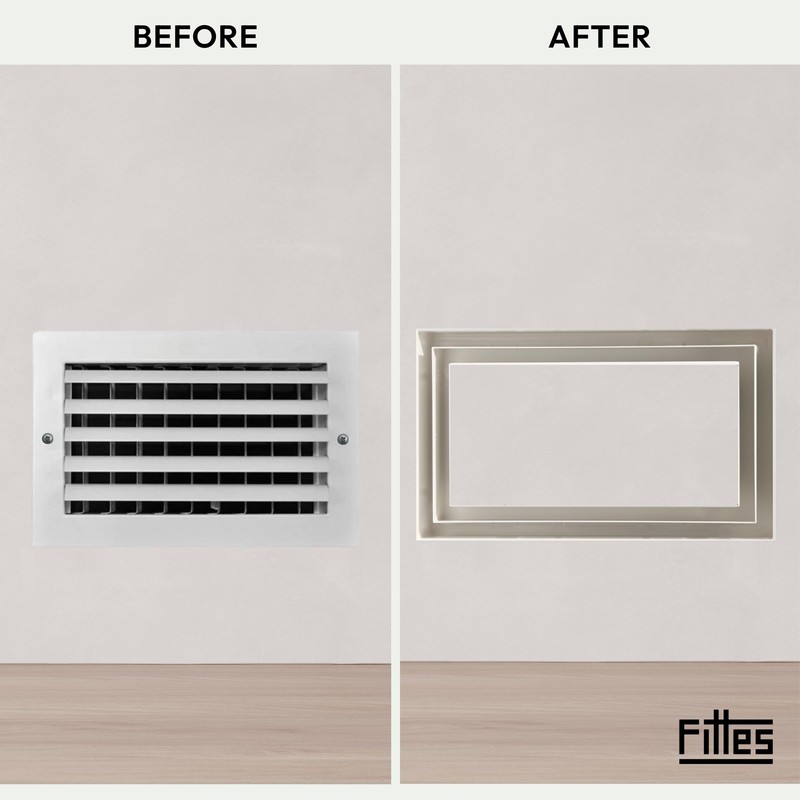 Fittes Flush Wall Vent [Lite+] - 6"x12" - Cotton White
