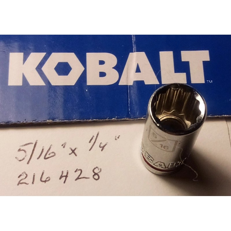 Kobalt 5/16" x 1/4" Dr Standard Chrome Socket 12 Pt