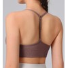 Women's Sports Bras Adjustable Y Back Spaghetti Strap Racerback Padded