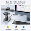 NVME Clone Docking Station Dual-Bay SSD Docking Station for M2