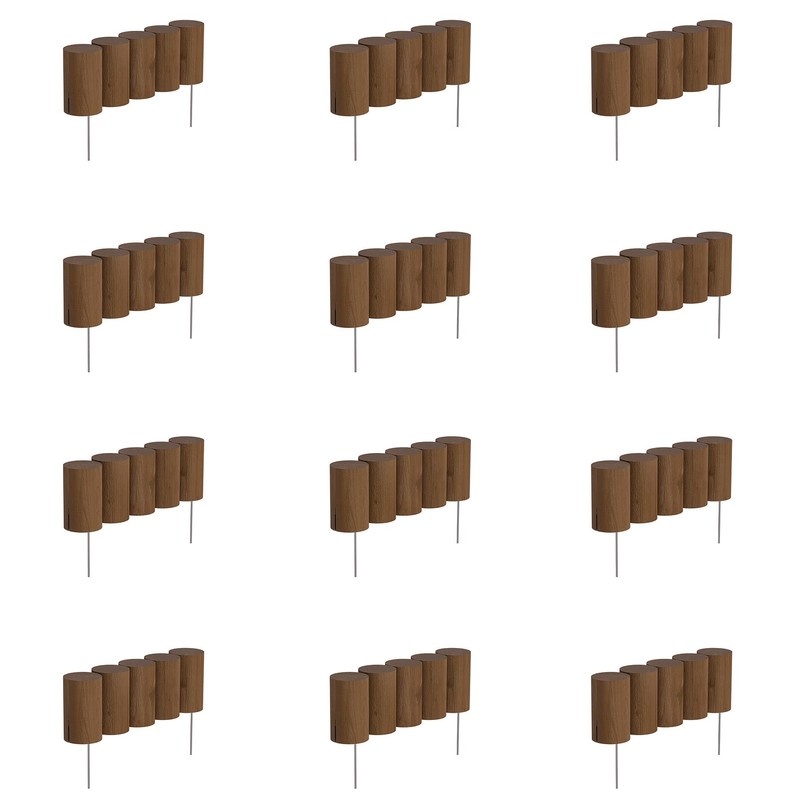 Greenes Fence 15 in. Full Log Edging (12-Pack, 15 ft.