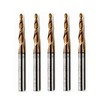 Hwaynct 5Pcs Tapered Ball Nose End Mill Set, 1/8” Shank,