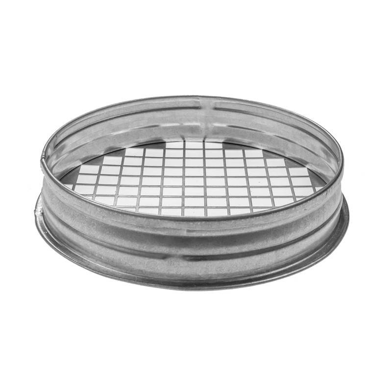 150mm Aluminum Mesh Pipe End Cap - Round Stainless Steel