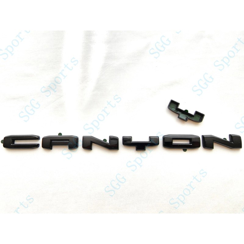 GMC OVERLAY 1PC Gloss Black Rear Tailgate Canyon Letter Emblem