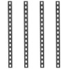 GBGS 4 Pack 16" Black Mending Plate,Slotted Flat Bar Brackets,1/8"
