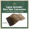 Ugeat Wire Hair Extensions Balayage Chocolate Brown Mix Medium Brown