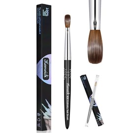 Generic Kolinsky Acrylic Nail Brush KEMEISI 3D Pure Handmade Nail Brushes For Acrylic Application Professional Nail Art Brush (Size 14)