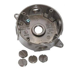 Hubbell-Bell 5361-7 4'' Round Weatherproof Splice Box, Gray