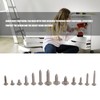 240Pcs Self Tapping Screws Cross Pan Head Stainless Steel M3