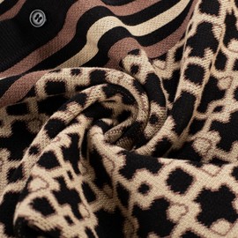 PJ PAUL JONES Retro Shirts for Men Button Down Short Sleeve Shirts Knitted Polo Cuban Collar Golf Shirts Camel