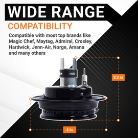 (2023 Update) 3412D024-09 Gas Range Sealed Burner Head & Igniter Assembly Replacement Part by BlueStars – Exact Fit For Magic Chef & Maytag Ranges - Replaces 12500050, 3412D018-09 - Pack of 4