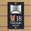 Custom Signs Solar Illuminated Modern Anthracite House Number Sign 24cm