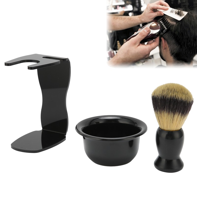 3pcs Shaving Brush Set Beard Shaving Brush Bowl Safety Shaving