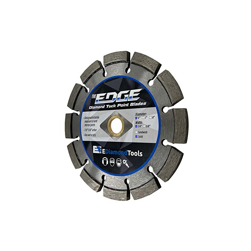 6" Diamond Tuck Point Blade for Mortar Joint Removal, Single