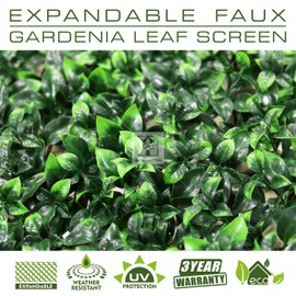 ColourTree Gardenia Expandable Retractable Hedge Leaf Faux Artificial Ivy Trellis Fence Screen Privacy Screen Wall Screen - Commercial Grade 150 GSM - Heavy Duty - 3 Years Warranty