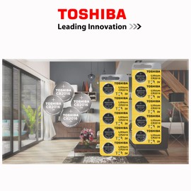 Toshiba CR2016 Battery 3V Lithium Coin Cell (10 Batteries)