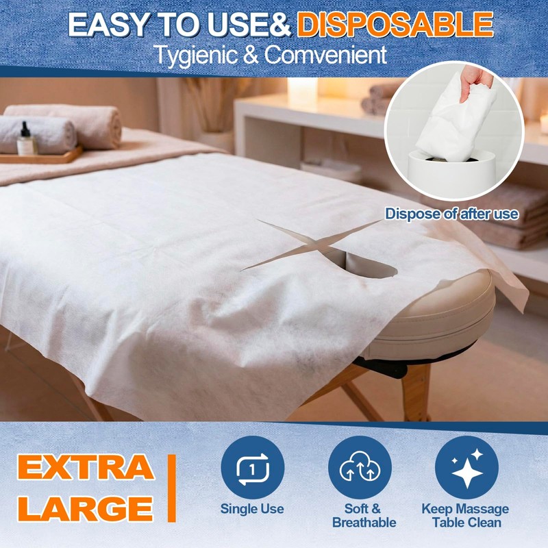 SmoothNovelty 1 Roll Extra Large Disposable Massage Table Sheets 87"