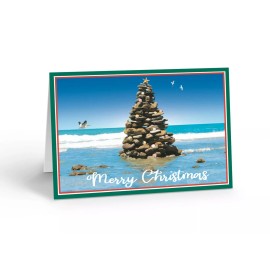 Stonehouse Collection Beach Rock Christmas Tree - 18 Christmas Cards and Envelopes - 30090
