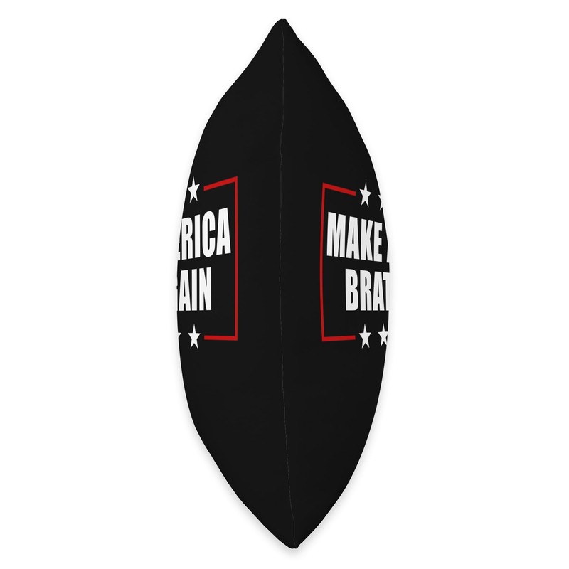 Make America Brat Again Funny Brat Throw Pillow