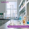 Labvida 100ml Measuring Cylinder Set, 4PCS Borosilicate Glass with Hexagonal