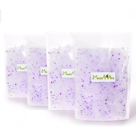 Made4Pets Cat Litter Crystals Kitty Litter Odor Control Crystal Litter Non Clumping No scooping Low Dust, Low Tracking, Lightweight, Dehydrates Waste,Lavender– 13.2 lbs (4 x 3.3 lb Packs)