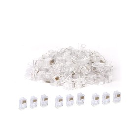 Seefeful 100 Pack RJ11/RJ12 6P6C Phone Modular Telephone Cord Connector Adapter Crimp (6P6C)
