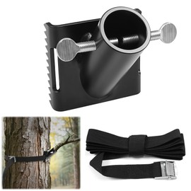 Licking Stick Mock Scrape Kit Deer Hunting Licking Branch System Mount Kit with Straps, Tree-Mounted Metal Hunting Tree Branch Holders, Mounted Deer Licking Branch Bracket for Branches Below 0.9"