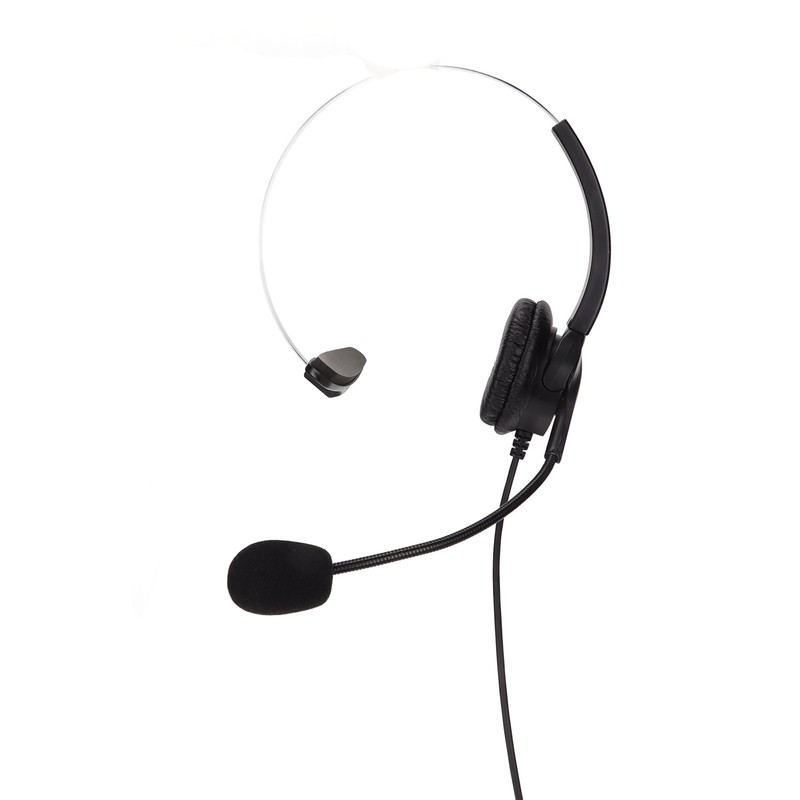 Call Center Headset Mono Noise Cancelling Dual 3.5mm Plug Computer