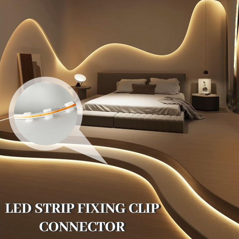 COYUN 50 Pieces Waterproof LED Strip Clips Holder for 12-14mm
