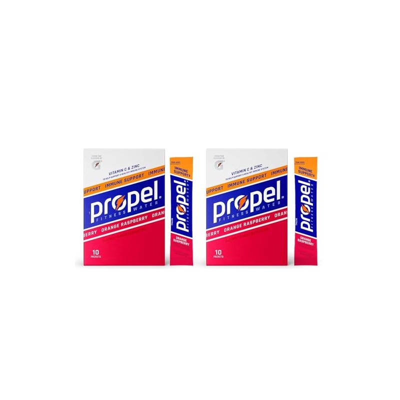 Propel Powder Packets, Orange Raspberry With Electrolytes, Vitamins 20 Count