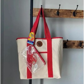 BANANA BOAT Large Canvas Tote Bag W/ Clear Accessory Bag 18 X 13" - NEW!