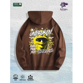 Unbroken Graphic Hoodie 100% Cotton US Warehouse 7 ColorsColor: Brown, Size: L
