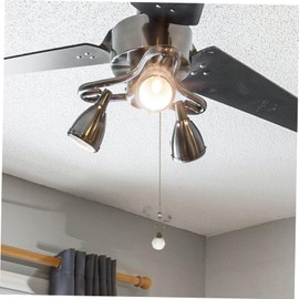 Operitacx 2 Stück Kristall- Kette Deckenventilator Fan Zieht Lampenzubehör Leichter Hängender Kronleuchteranhänger Metall