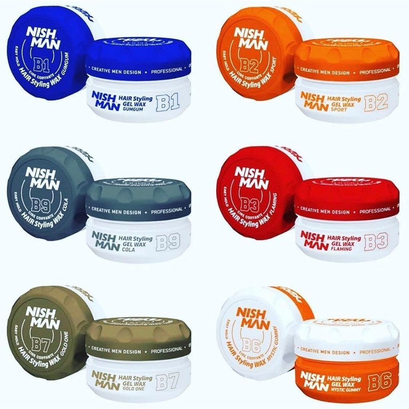 Nishman Hair Styling Wax for Men, B3 Flaming, Red150 ml