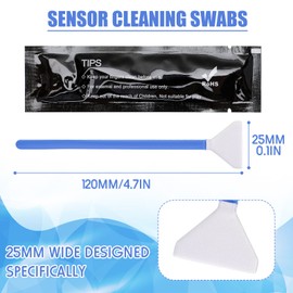 Konohan 45 Packs Digital Camera Sensor Cleaning Swabs 25 mm Sensor Cleaning Kit Full Frame Sensor Cleaner for Full Frame Sensors, No Liquid Cleaner
