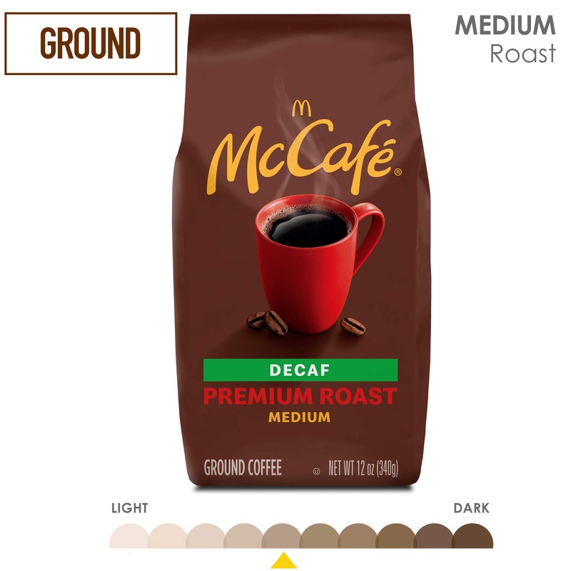 McCafe Premium Roast Decaf, Medium Roast Ground Coffee, 12 oz