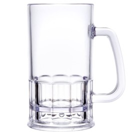 Yanco SM-12-B Stemware Beer Mug, 12 oz, Clear Plastic, Pack of 24