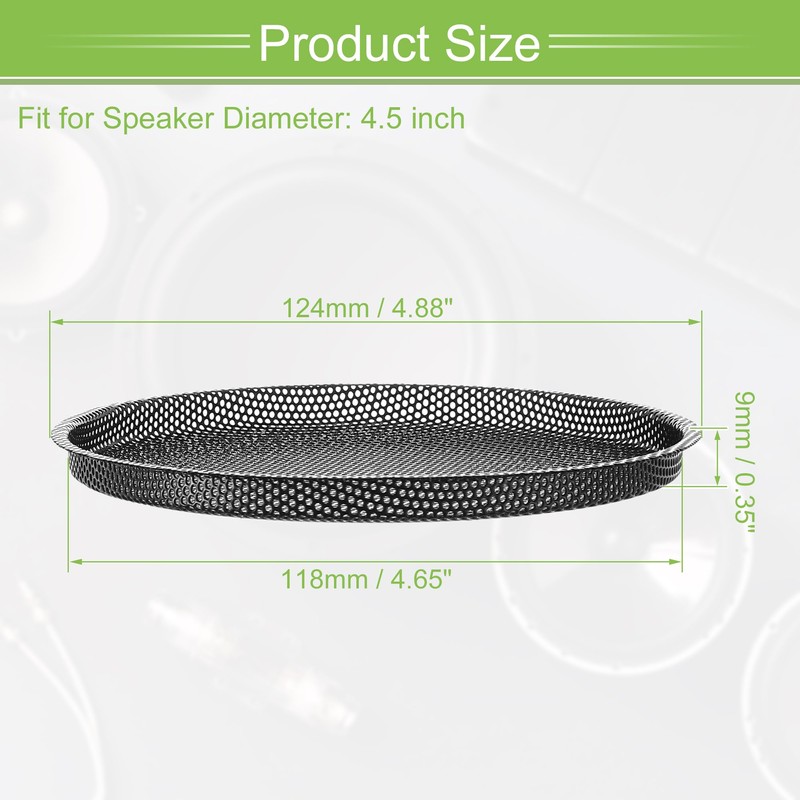 QUARKZMAN Universal 4.5 Inch Mesh Speaker Grille for Audio Subwoofer