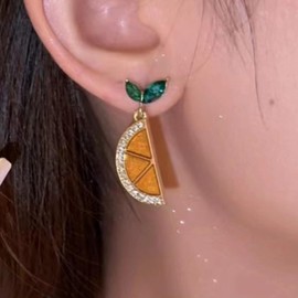 Lemon Earrings Summer Lemon Jewelry Accessories Cute Fruit Shape Earrings for Women Fashion Summer Vacation Beach Jewelry Tropical theme jewelry for Women