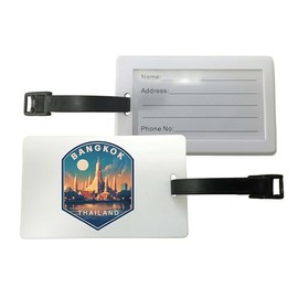 Bangkok Thailand Design B Souvenir Luggage Tag 2-Pack