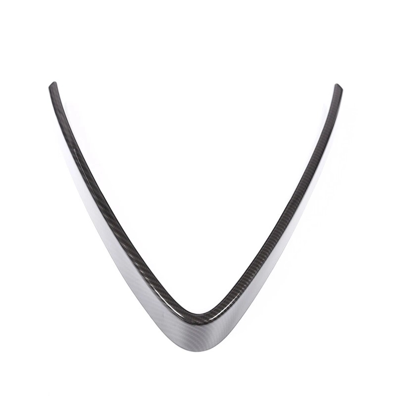 carpart2021 Carbon Fiber ABS Front V Shape Grille Trim Fit