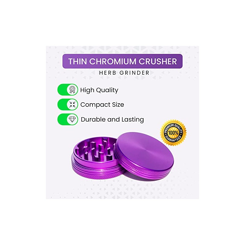 Molinillo compacto de especias de 5,6 cm (color púrpura)