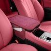 SINGARO Car Leather Center Console Cover with 2 Storage Bags,