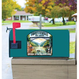Fayetteville West Virginia Gateway to The New River Gorge Design Souvenir Magnetic Mailbox Cover