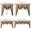 ELKCA Thick Chenille Window Curtains Valance for Living Room Coffee