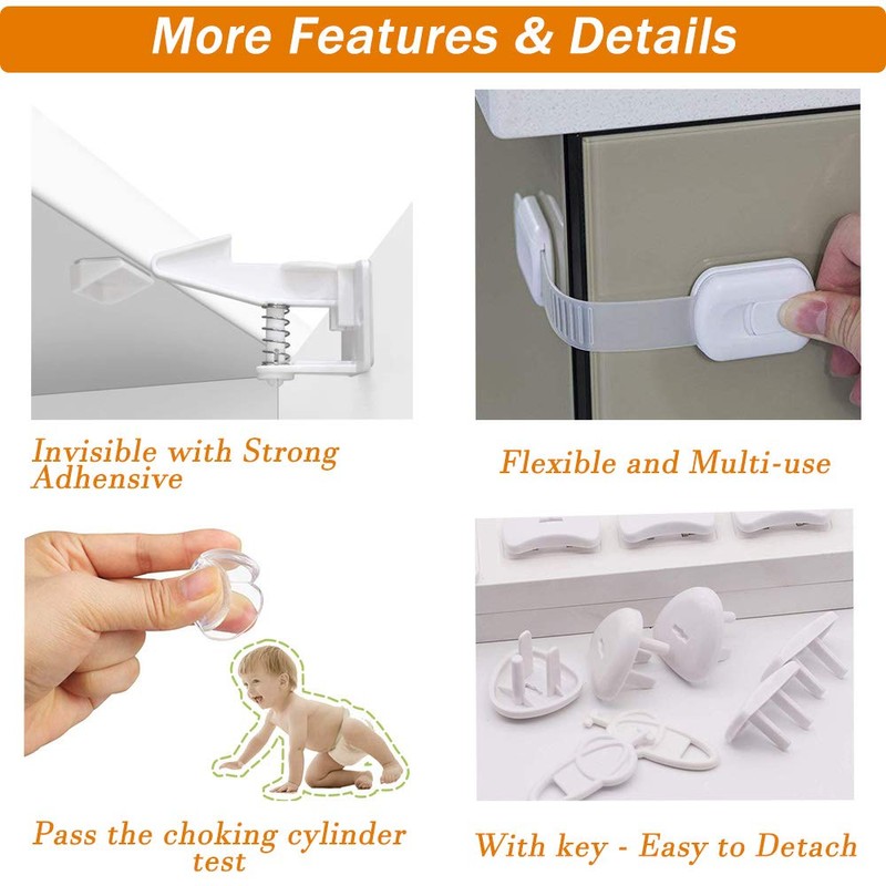Baby Proof Kit, 58 Packs Baby Proofing Kit Essentials Child