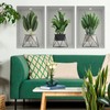 SMAOSTORE Wall Sticker, House Plants, Potted Plants, Green Plants, Stylish,