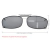 Eyekepper Grey/Brown/G15 Lens 3-pack Clip-on Polarized Sunglasses 54 * 34MM